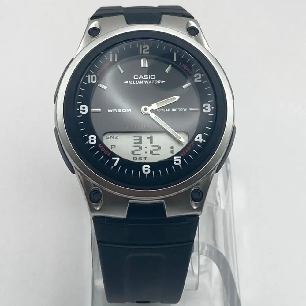 Casio Telememo Sports Analog Digital Combo Mens Watch 40mm - Adjustable -WR 50m